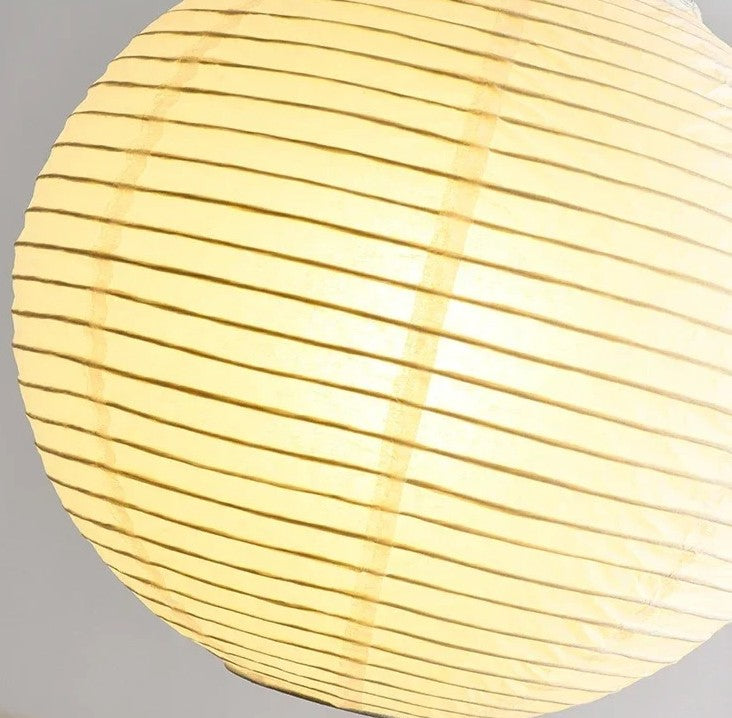 Japanse Rijstpapieren Hanglamp – Wabi Sabi Design – Ronde Papierlamp met E27 Fitting – Zen & Scandinavische Sfeerverlichting voor Woonkamer en Slaapkamer