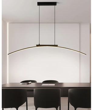 Moderne LED Boog Hanglamp 100 cm – Dimbare Arc Design Lamp van Aluminium & IJzer – Energiezuinig, 3000–6500K – Voor Eetkamer, Woonkamer & Keuken