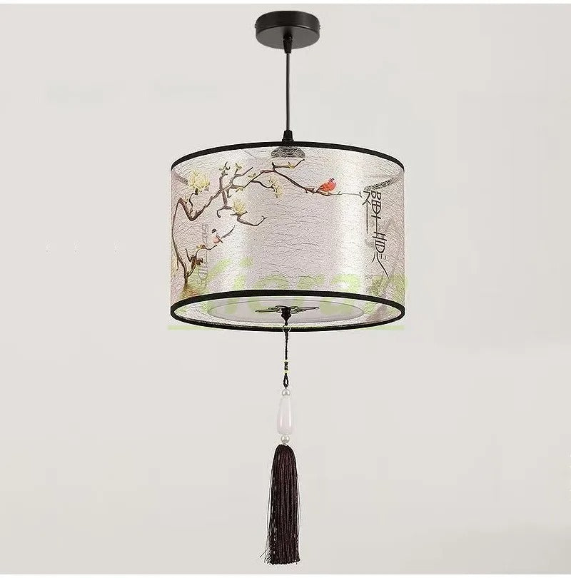 Nordic Stoffen LED Hanglamp – Moderne Kroonluchter van Stof voor Woonkamer, Slaapkamer & Lounge