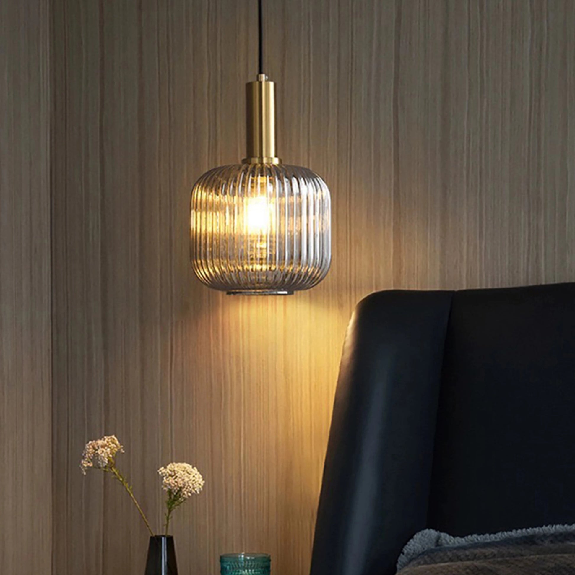 Glazen LED Hanglamp – Retro Luxe Design Hanglamp van Glas & Metaal – Sfeervolle Pendellamp voor Keuken, Eetkamer, Woonkamer & Restaurant