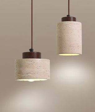 Japanse Wabi-Sabi Hanglamp van Steen – Gele Designer Plafondlamp E27 – Minimalistische Natuursteen Lamp voor Slaapkamer, Woonkamer & Hotel