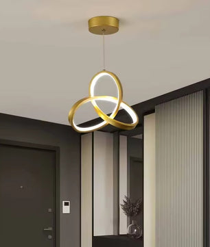 Glanzende LED Hanglamp – Moderne Design Plafondlamp – 3 Instelbare Lichtkleuren – Acryl & Metaal – 22 cm