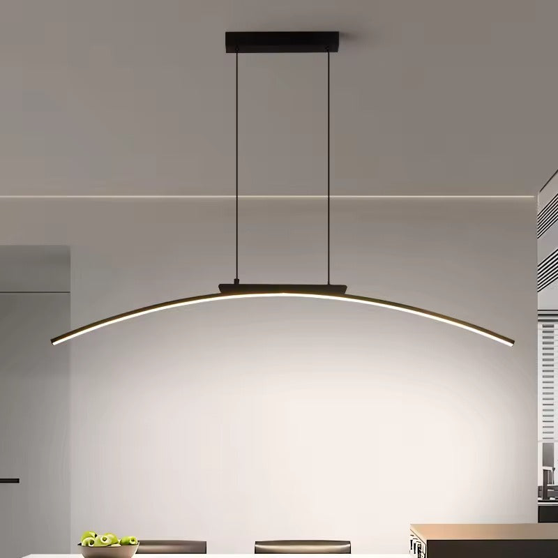 Moderne LED Boog Hanglamp 100 cm – Dimbare Arc Design Lamp van Aluminium & IJzer – Energiezuinig, 3000–6500K – Voor Eetkamer, Woonkamer & Keuken