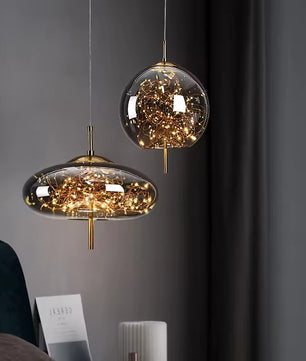 Moderne LED Hanglamp van Glas – Minimalistisch Design – Sfeervolle Verlichting voor Woonkamer, Slaapkamer & Eetkamer