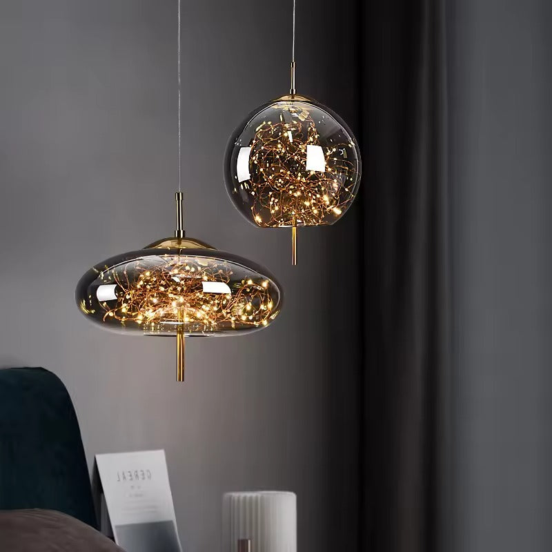 Moderne LED Hanglamp van Glas – Minimalistisch Design – Sfeervolle Verlichting voor Woonkamer, Slaapkamer & Eetkamer