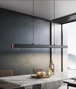 Moderne LED Hanglamp Lineair Design – Minimalistische Lange Kroonluchter van Metaal & Acryl voor Woonkamer, Eetkamer & Kantoor