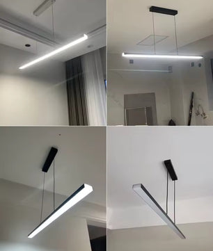 Moderne LED Hanglamp – Scandinavische Design Kroonluchter van Acryl & Metaal – LED Pendellamp met Meerdere Lichtkleuren voor Keuken, Eettafel & Bar