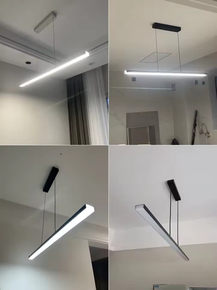 Moderne LED Hanglamp – Scandinavische Design Kroonluchter van Acryl & Metaal – LED Pendellamp met Meerdere Lichtkleuren voor Keuken, Eettafel & Bar
