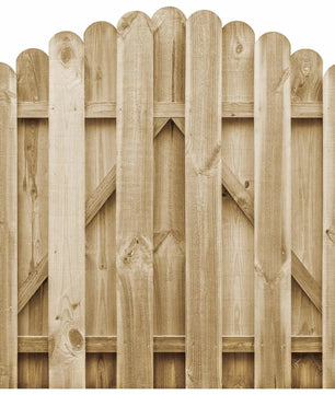 Tuinpoort van Massief Grenenhout – Gebogen Design, Groen Geïmpregneerd, 100 × 100 cm, Weer- & Rotbestendig