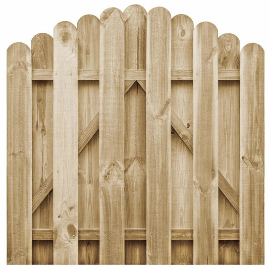 Tuinpoort van Massief Grenenhout – Gebogen Design, Groen Geïmpregneerd, 100 × 100 cm, Weer- & Rotbestendig