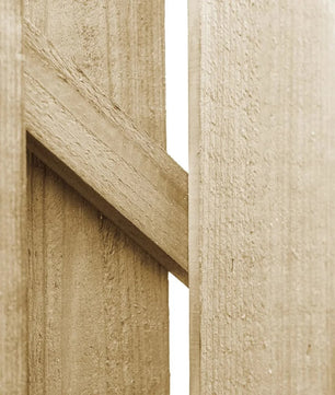 Tuinpoort van Massief Grenenhout – Gebogen Design, Groen Geïmpregneerd, 100 × 100 cm, Weer- & Rotbestendig