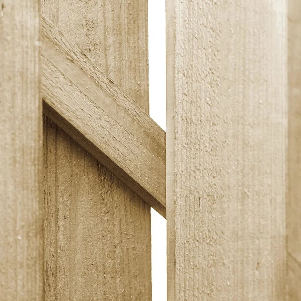 Tuinpoort van Massief Grenenhout – Gebogen Design, Groen Geïmpregneerd, 100 × 100 cm, Weer- & Rotbestendig