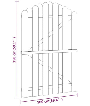Tuinpoort van Massief Grenenhout – Gebogen Design, Groen Geïmpregneerd, 100 × 100 cm, Weer- & Rotbestendig