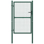 Afsluitbare Tuinpoort van Gepoedercoat Staal – Groen, 100 × 175 cm, Met Palen, Slot & Sleutels, Weer- en Roestbestendig