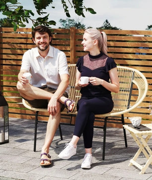 2-Zits Tuinbank van Polyrotan met Rugleuning – Acapulco Stijl, Weerbestendig & Ademend Design, Stalen Frame – Voor Tuin, Terras & Balkon