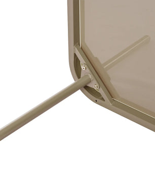2-Zits Loungeset van Gevlochten Touw – Inclusief Tafel met Gehard Glas & Kussens, Verstelbare Pootjes, Khaki