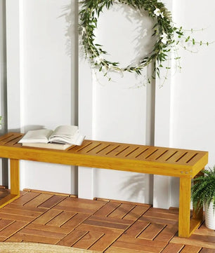 Set van 2 Houten Tuinbanken – Massief Grenenhout met Teaklook, Latte-Design & 300 kg Draagvermogen – 132 cm