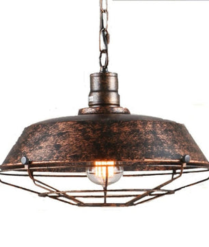 Industriële Retro Hanglamp van IJzer – Vintage Loft Plafondlamp met E27 Fitting – Stoere Design Hanglamp voor Woonkamer, Keuken, Café & Restaurant