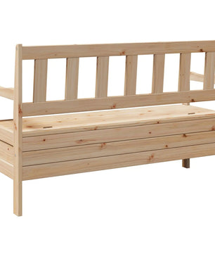Grenenhouten Tuinbank met Opbergruimte – 3-Zits Buitenbank van Massief Grenen, Landelijk Design & Weerbestendig – Voor Tuin, Balkon & Veranda