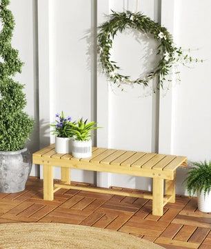 2-Zits Tuinbank van Massief Dennenhout – Waterdicht Gelakt, Compact 110 cm & Zeer Stevig – Ideaal voor Balkon, Terras en Tuin