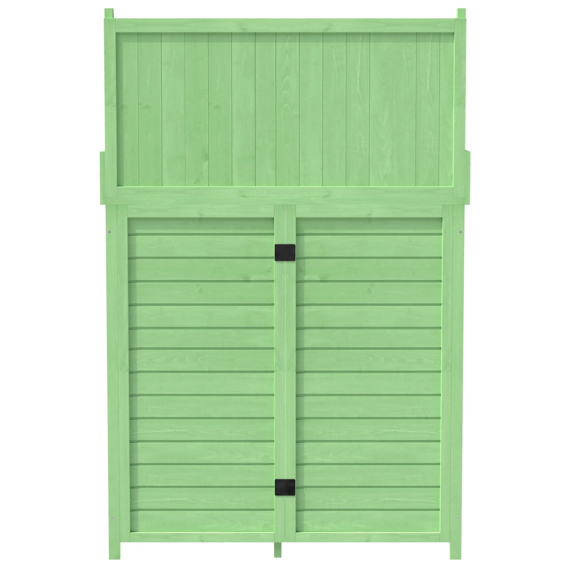 Houten Gereedschapsschuur voor Buiten met Werkblad – Tuinkast met Planken en Laden – 100 × 45 × 154 cm – Weerbestendige Opbergkast voor Tuin en Terras