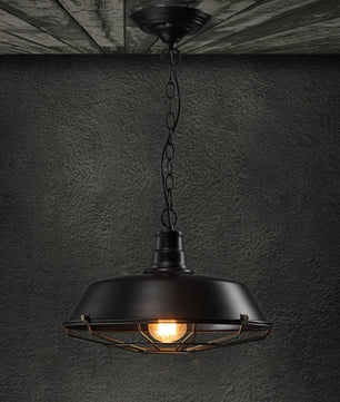 Industriële Retro Hanglamp van IJzer – Vintage Loft Plafondlamp met E27 Fitting – Stoere Design Hanglamp voor Woonkamer, Keuken, Café & Restaurant