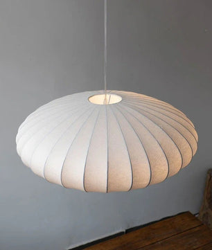 Nordic Wabi Sabi Satijnen Hanglamp – Luxe Zijden Design Hanglamp met E27 Fitting – Moderne Sfeerverlichting voor Woonkamer, Eetkamer & Slaapkamer