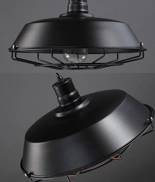 Industriële Retro Hanglamp van IJzer – Vintage Loft Plafondlamp met E27 Fitting – Stoere Design Hanglamp voor Woonkamer, Keuken, Café & Restaurant