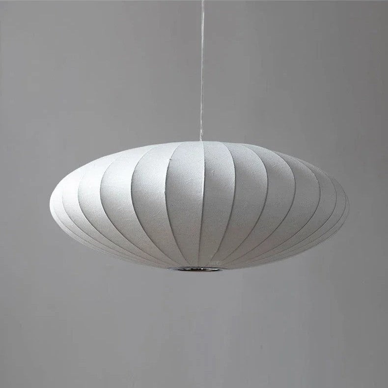 Nordic Wabi Sabi Satijnen Hanglamp – Luxe Zijden Design Hanglamp met E27 Fitting – Moderne Sfeerverlichting voor Woonkamer, Eetkamer & Slaapkamer