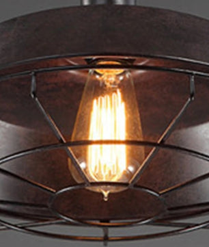 Industriële Retro Hanglamp van IJzer – Vintage Loft Plafondlamp met E27 Fitting – Stoere Design Hanglamp voor Woonkamer, Keuken, Café & Restaurant