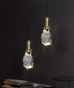 Moderne Kristallen Hanglamp – Luxe Messing & Kristal – LED Verlichting – Ø12 cm – Elegant Design