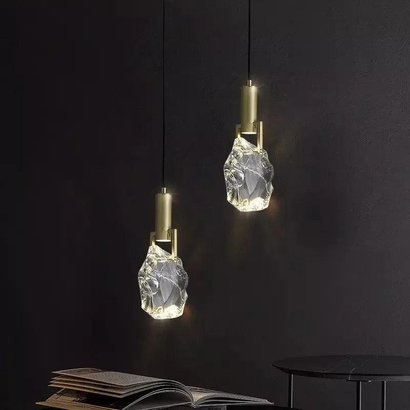 Moderne Kristallen Hanglamp – Luxe Messing & Kristal – LED Verlichting – Ø12 cm – Elegant Design