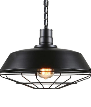Industriële Retro Hanglamp van IJzer – Vintage Loft Plafondlamp met E27 Fitting – Stoere Design Hanglamp voor Woonkamer, Keuken, Café & Restaurant