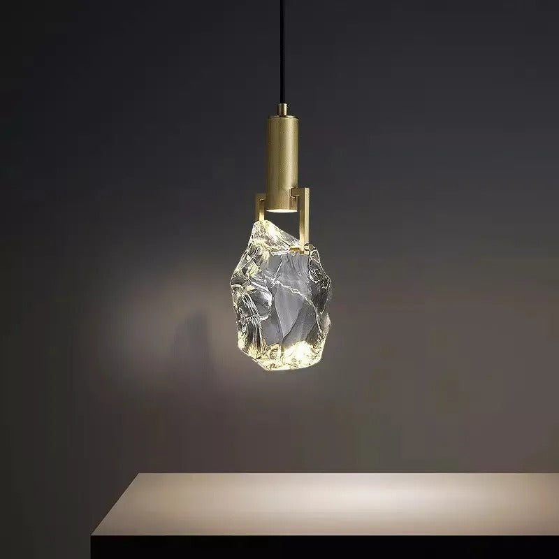 Moderne Kristallen Hanglamp – Luxe Messing & Kristal – LED Verlichting – Ø12 cm – Elegant Design