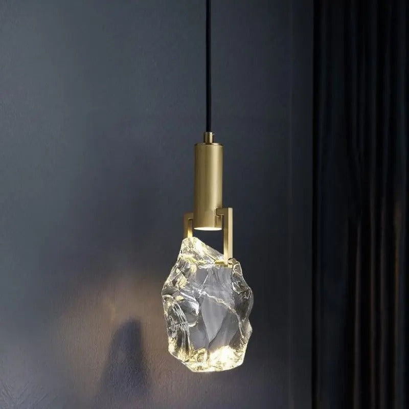 Moderne Kristallen Hanglamp – Luxe Messing & Kristal – LED Verlichting – Ø12 cm – Elegant Design