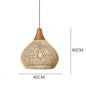 Vintage Rotan Hanglamp Boho – Handgeweven E27 Plafondlamp van Natuurlijk Rotan voor Eetkamer, Keuken & Woonkamer