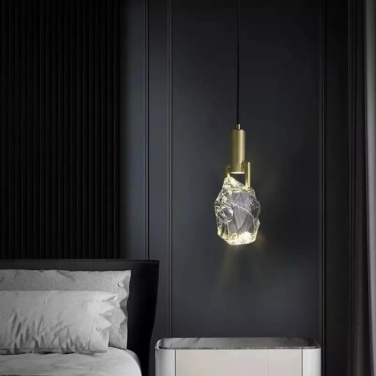 Moderne Kristallen Hanglamp – Luxe Messing & Kristal – LED Verlichting – Ø12 cm – Elegant Design