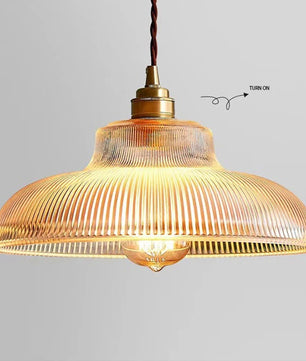 Nordic Houten Glazen Hanglamp – Scandinavisch Vintage Design met Messing Accent – E27 Fitting – Warm Sfeervol Licht