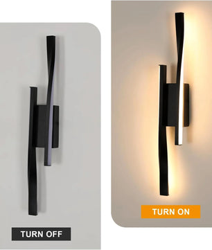Moderne LED Wandlamp 16W – Minimalistisch Zwart Aluminium Design – Strakke Binnenverlichting voor Slaapkamer, Hal & Eetkamer