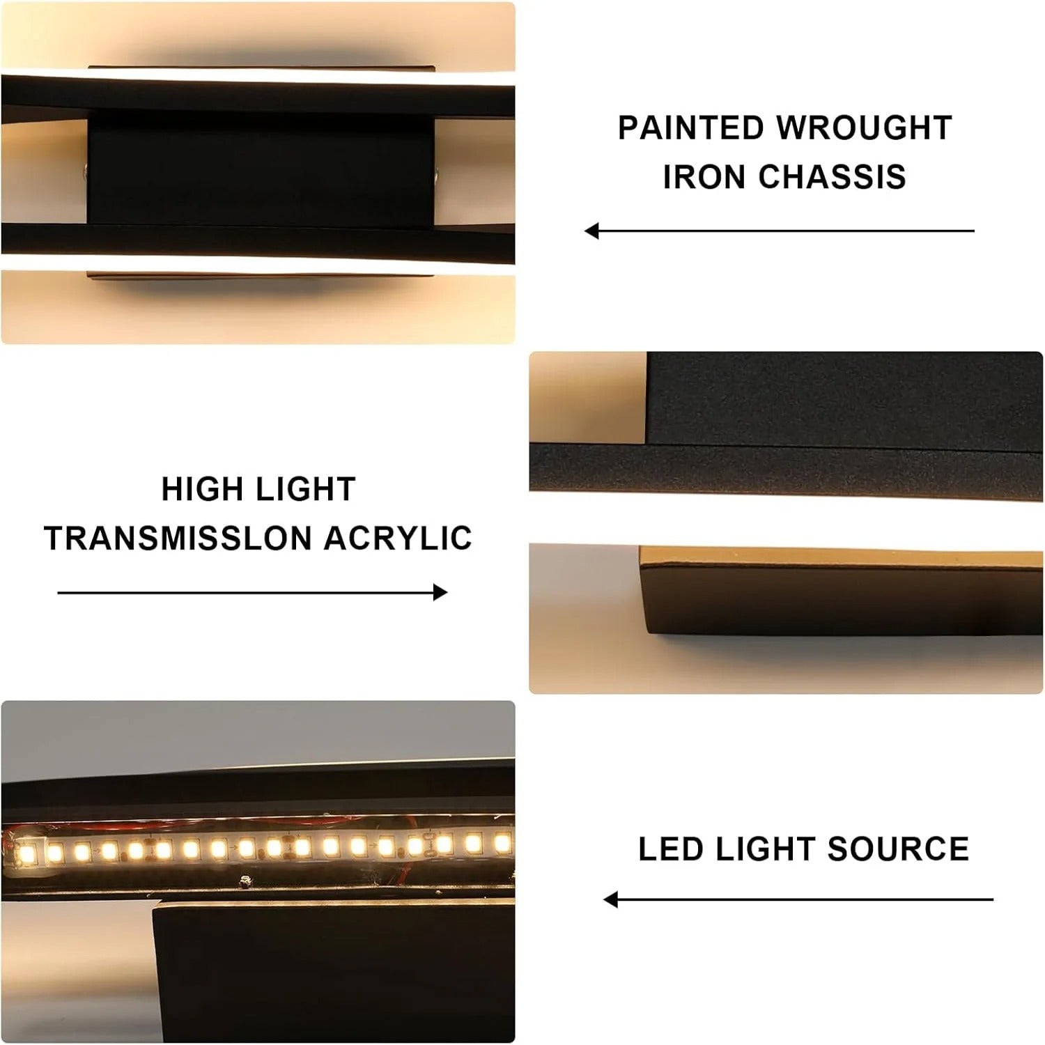 Moderne LED Wandlamp 16W – Minimalistisch Zwart Aluminium Design – Strakke Binnenverlichting voor Slaapkamer, Hal & Eetkamer