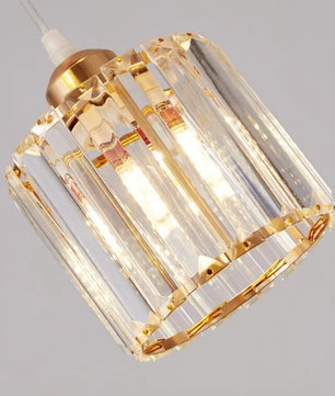 Luxe Kristallen Hanglamp met E27 Fittingen – Moderne Design Plafondlamp met Ronde of Rechthoekige Plafondplaat – Kristallen Pendellamp voor Woonkamer, Eetkamer & Slaapkamer