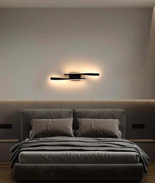 Moderne LED Wandlamp 16W – Minimalistisch Zwart Aluminium Design – Strakke Binnenverlichting voor Slaapkamer, Hal & Eetkamer