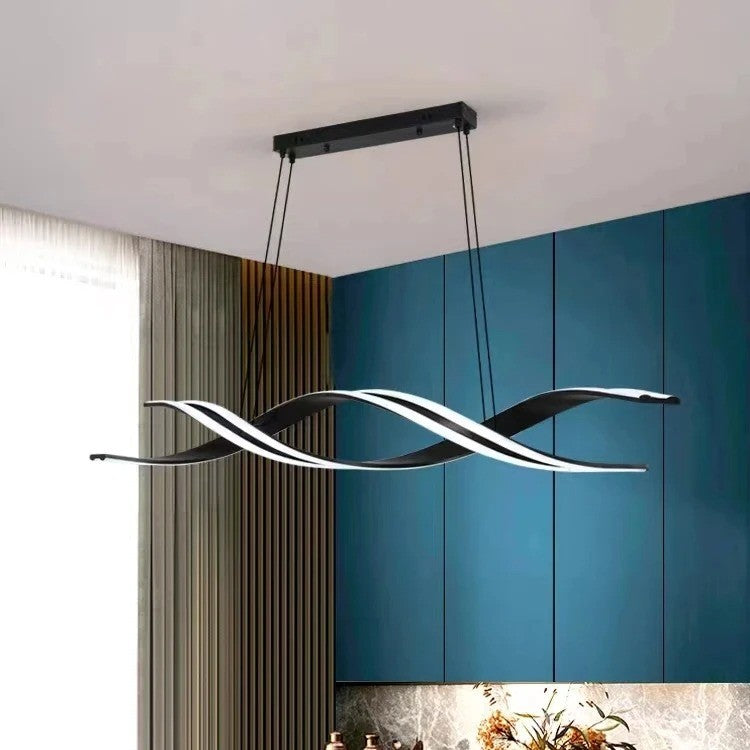 Minimalistische LED Kroonluchter – Moderne Geometrische Hanglamp – Metaal & Acryl – Sfeervolle Verlichting voor Eetkamer & Keuken