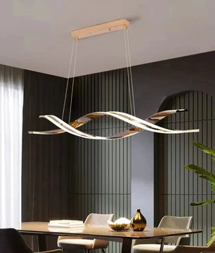 Minimalistische LED Kroonluchter – Moderne Geometrische Hanglamp – Metaal & Acryl – Sfeervolle Verlichting voor Eetkamer & Keuken