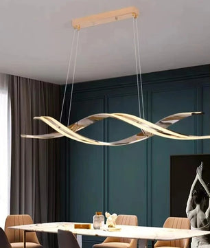 Minimalistische LED Kroonluchter – Moderne Geometrische Hanglamp – Metaal & Acryl – Sfeervolle Verlichting voor Eetkamer & Keuken