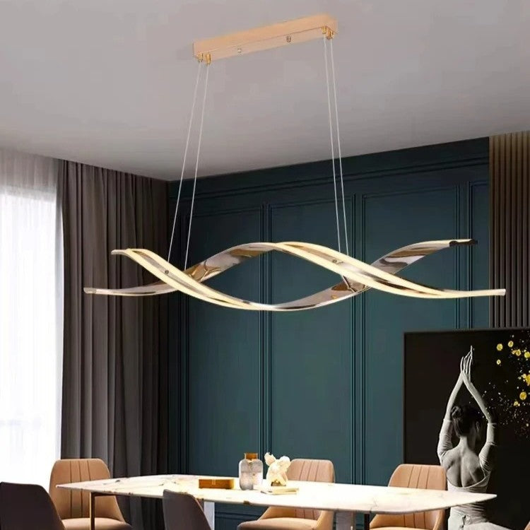 Minimalistische LED Kroonluchter – Moderne Geometrische Hanglamp – Metaal & Acryl – Sfeervolle Verlichting voor Eetkamer & Keuken