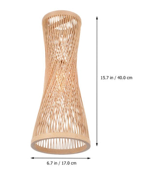Japanse Bamboe Hanglamp – Handgeweven Rotan Design – Natuurlijke Sfeerverlichting – E27 – Voor Woonkamer, Restaurant & Café