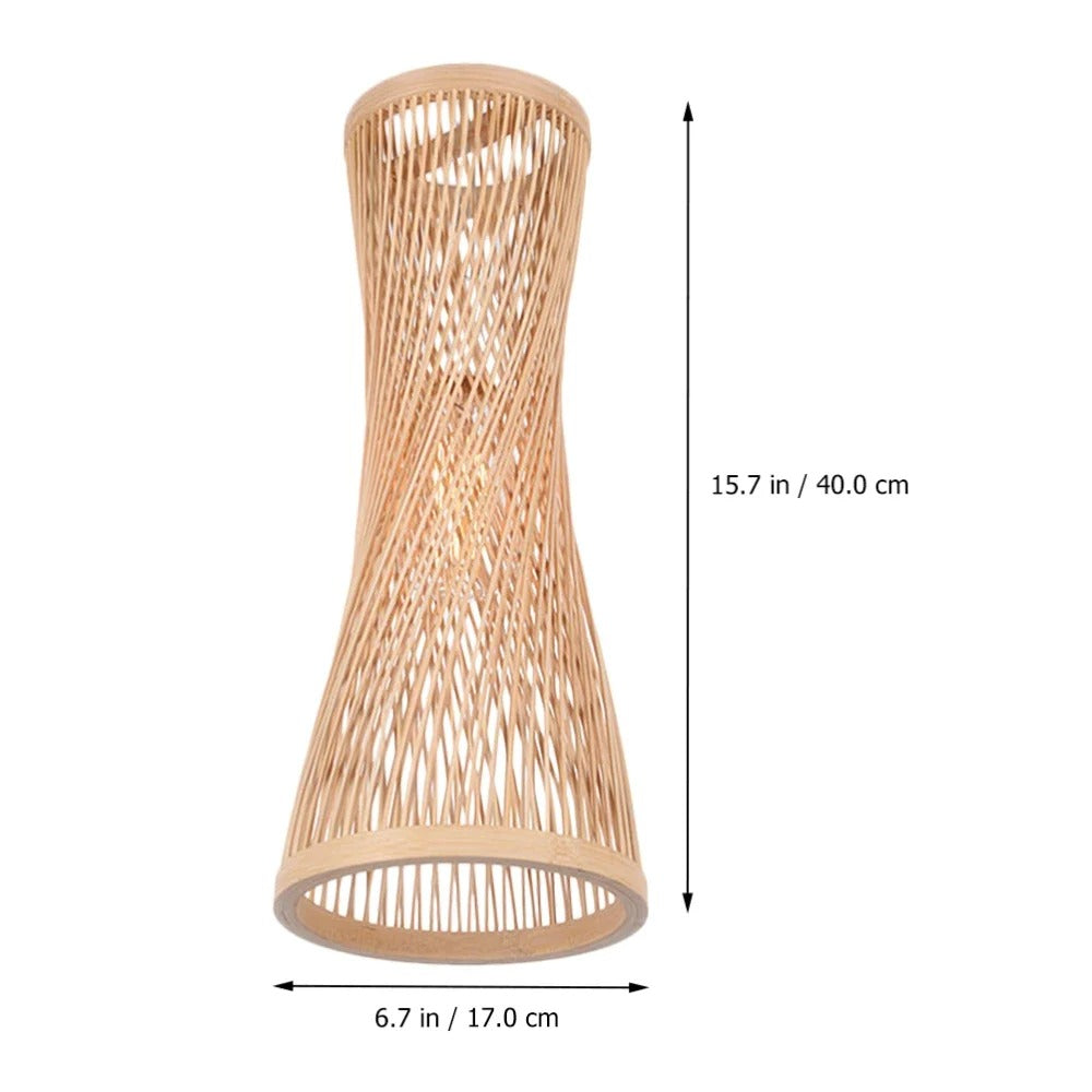 Japanse Bamboe Hanglamp – Handgeweven Rotan Design – Natuurlijke Sfeerverlichting – E27 – Voor Woonkamer, Restaurant & Café