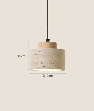 Japanse Wabi-Sabi Hanglamp van Steen – Gele Designer Plafondlamp E27 – Minimalistische Natuursteen Lamp voor Slaapkamer, Woonkamer & Hotel