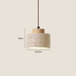 Japanse Wabi-Sabi Hanglamp van Steen – Gele Designer Plafondlamp E27 – Minimalistische Natuursteen Lamp voor Slaapkamer, Woonkamer & Hotel